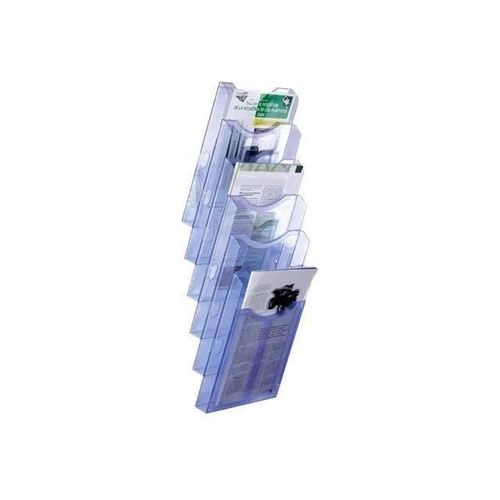 Porte-document - Archivo 2000 - ArchiPlay - Montable sur mur - 6 compartiments - Bleu transparent
