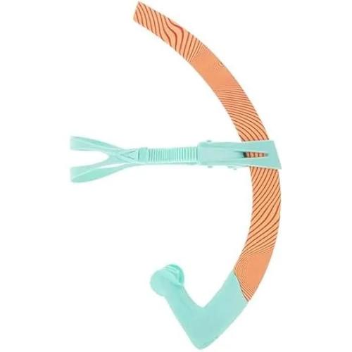 Snorkel De Natation - Aqua Sphere - Focus L - Bleu Clair / Orange