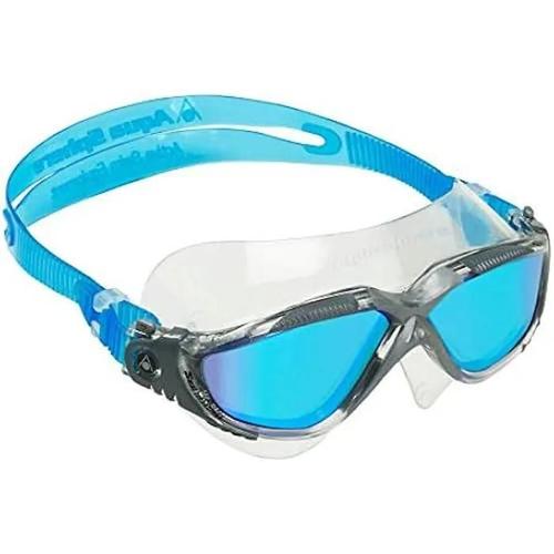 Lunettes De Natation Aqua Sphere Vista Mixte - Gris Foncé/Noir/Argenté - Sport