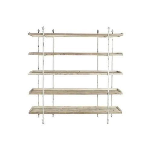 Étagère 190 X 40 X 200 Cm Sapin Naturel Métal Blanc 40 % Métal