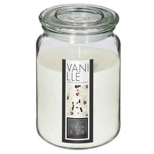 Bougie parfumée - Atmosphera - Vanille - 510g - Blanc - D. 10 x H. 14,5 cm