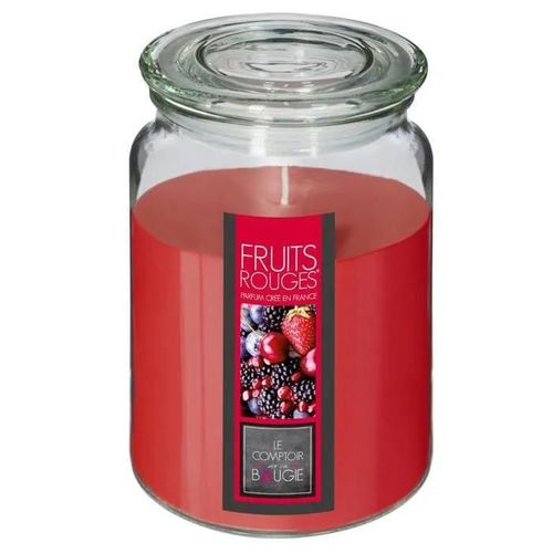 Bougie parfumée - ATMOSPHERA - Fruits rouges - 510g - Rouge - Intérieur