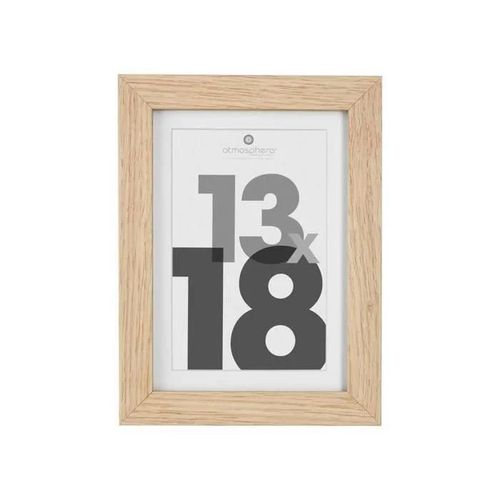 Cadre photo "Eva" - bois et verre - 13x18 cm - Beige - Atmosphera createur d'interieur
