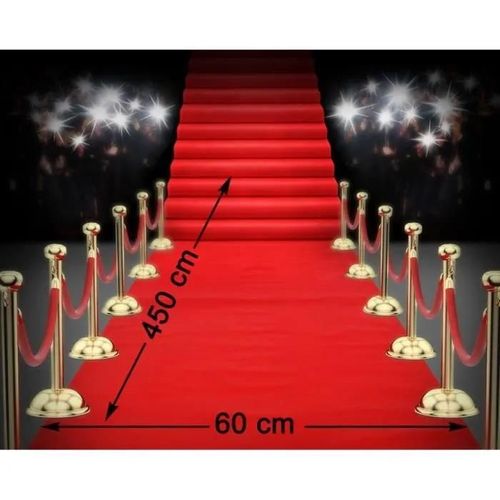 ATOSA Tapis rouge pour décoration cinéma 450x60 cm