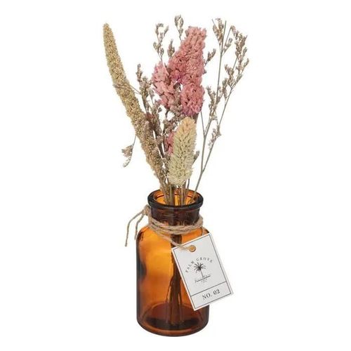Composition fleurs séchées "Bota" - verre - H25 cm - Multicolore - Atmosphera createur d'interieur