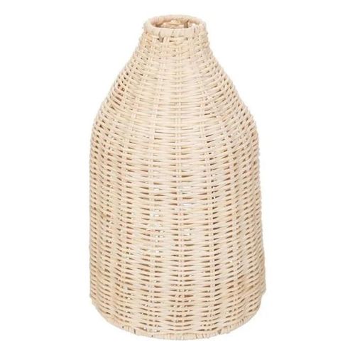 Vase décoratif - ATMOSPHERA - Sea view - Métal et rotin - H26 cm - Beige
