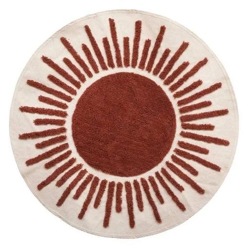 Tapis "Alicante" - motifs tuftés - coton - D90 cm - Multicolore - Atmosphera createur d'interieur
