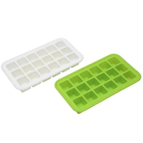 Renberg Easy Kitchen - Sceaux À Glace Et Rafraîchisseur Silicone Une Couleur : Blanc Et Vert 19.2x10.7x2.4 Cm