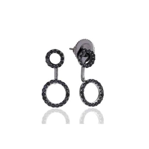 Sif Jakobs Jewellery-Clous D'oreille Femme-Biella Due Avec Oxydes Noirs