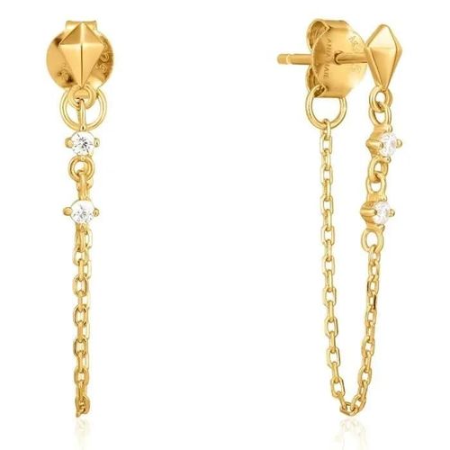 Boucled?Oreille Ania Haie 925m Argent Chapadao Loi 14k Collection D'or De Spike It Up Chaîne De Veste De L'oreille
