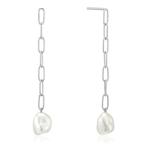 Boucled?Oreille Argent Ania Loi Haie Perle Collection De Rodiada De La Chaîne De Perles De Culture Wisdon