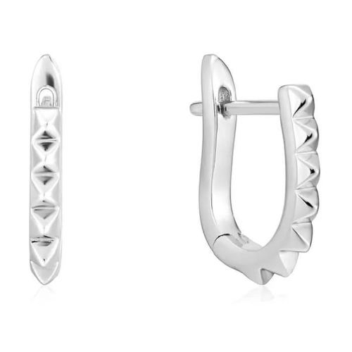 Boucled?Oreille Collection D'argent De Ania Loi Haie De Rodiada It Up Pics De Spike Lisse De Secours