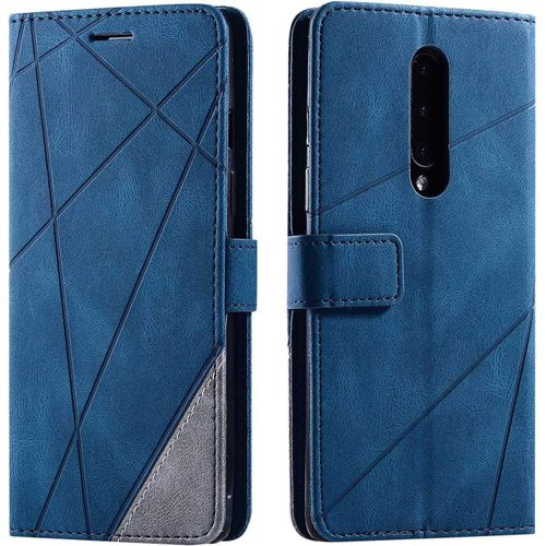 Coque Oneplus 8,Etui En Cuir Pu Portefeuille Housse Fermeture Magnetique Und Flip Pour Oneplus 8,Avec Fermeture Magnetique,Bleu