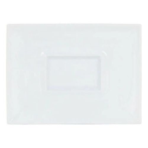 Assiette Plate Gourmet Porcelaine Blanc (29 5 X 22 X 3 Cm)