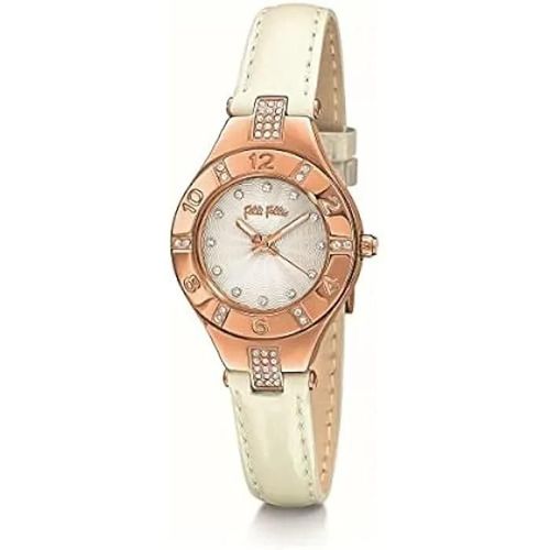 Montre Folli Follie Wf14b004sss - Femme - Blanc - Cuir - Quartz - Verre Minéral - Argenté