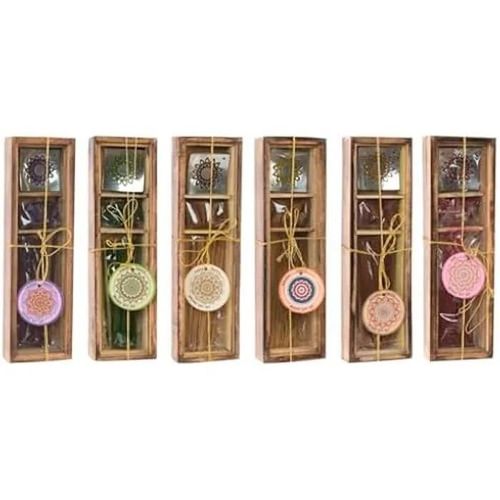 Encens - ITEM - Lot de 30 bâtons d'encens avec brûleur d'encens en métal et boîte en bois - Jasmine