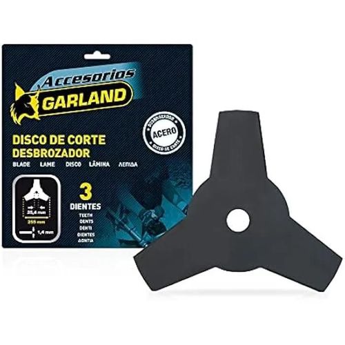 Garland 5599XA10 Lame débroussailleuse 3 dents Diamètre ext 255 mm Diamètre int 25 mm