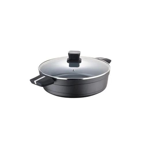 Generique - Pot Bas Ø28x8.0cm Cast Alu Ind Avec Couvercle Bistro Gris Sg6427 San Ignacio