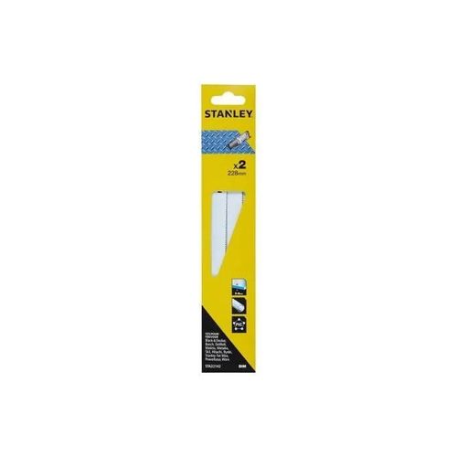 GENERIQUE - Pack 2 Lames Sabre Sabre 22.8cm Bi-Metal Metal Epais Sta22142-Xj Stanley