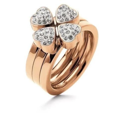 Bague En Acier Inoxydable Pour Femme - Folli Follie - 3r0t064rc - Rose - Taille 54