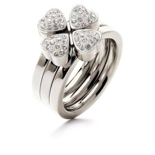 Bague En Acier Inoxydable Pour Femme - Folli Follie - 3r0f064c - Argenté - Taille 54