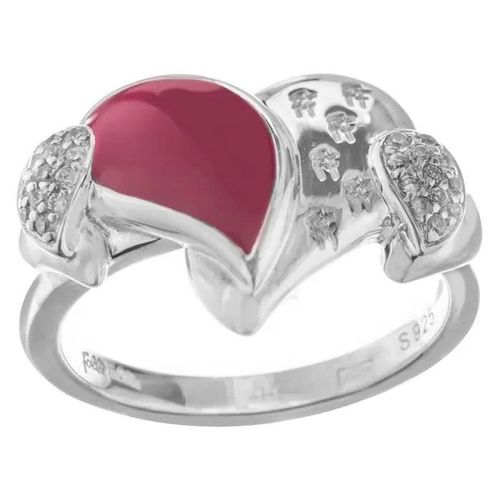 Bague En Argent Sterling Pour Femme - Folli Follie - 3r0s004cp - Oxyde De Zirconium - Taille 54