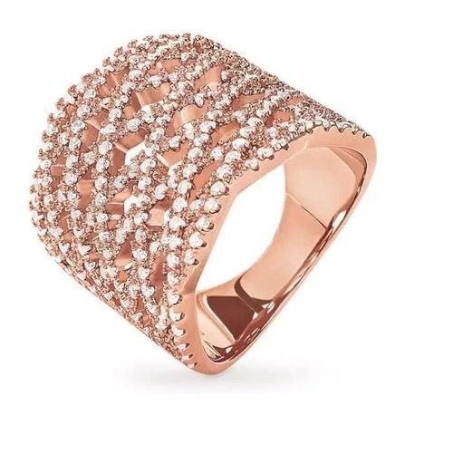 Bague En Acier Inoxydable Pour Femme - Folli Follie - 3r17s006rc - Rose - Taille 52