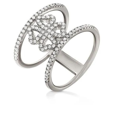 Bague Femme - Folli Follie - 3r15s089c - Acier Inoxydable - Argenté - Taille 54