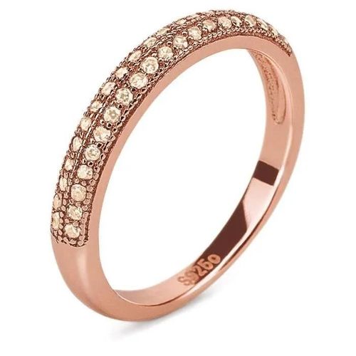 Bague - Folli Follie - 3r16s040rs - Acier Inoxydable - Rose - Taille 56