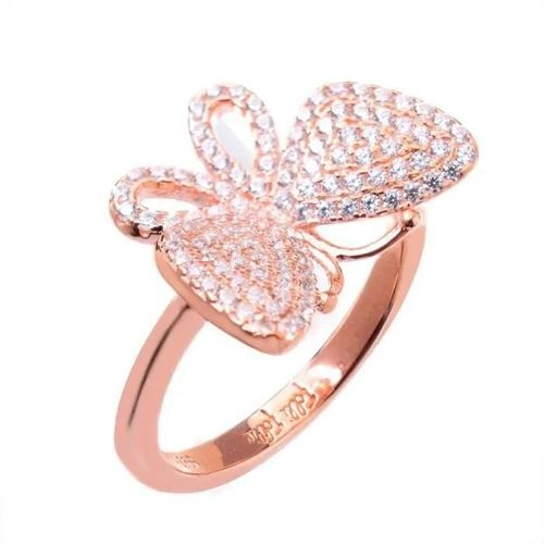Bague En Argent Sterling Pour Femme - Folli Follie - 3r17s062rc - Rose - Taille 56