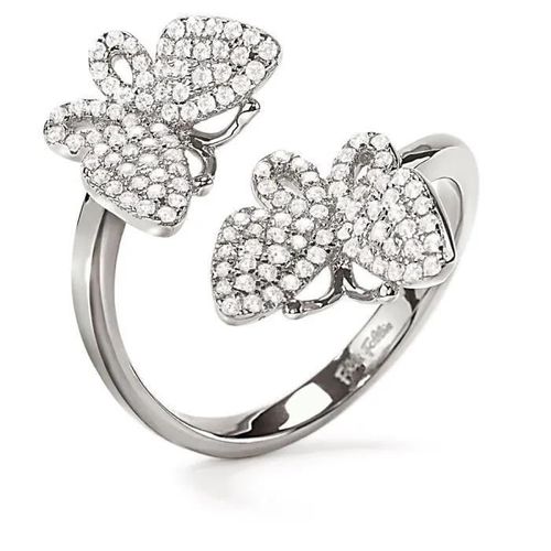 Folli Follie 3r17s014c Bague En Acier Inoxydable Pour Femme Argenté Taille 54