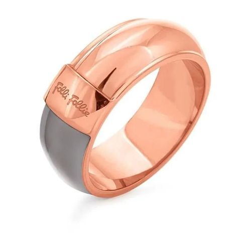 Bague En Acier Inoxydable Pour Femme - Folli Follie - 1r18t001ra - Rose - Taille 54