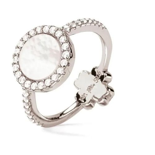 Bague En Argent Sterling Pour Femme - Folli Follie - 3r18s042wc - Oxyde De Zirconium - Argenté