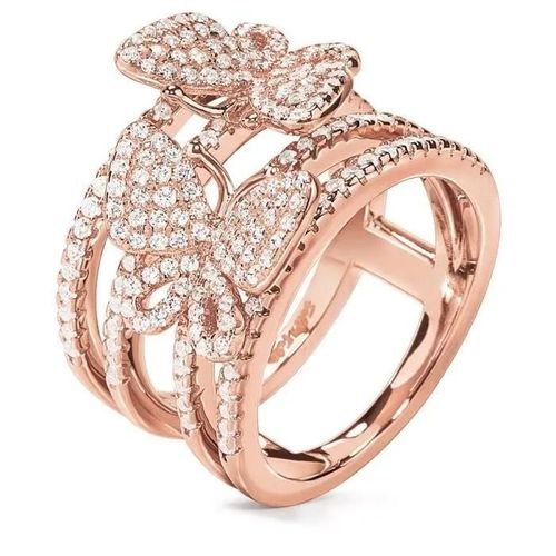 Bague En Argent Sterling Pour Femme - Folli Follie - 3r17s086rc - Rose - Taille 54