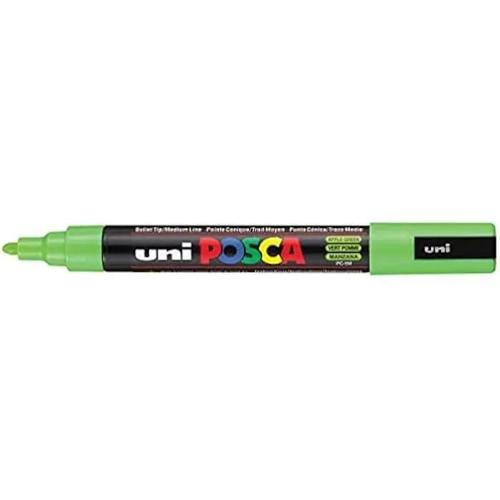 Marqueur Uni Pc-5m - Posca - Lot De 6 Pièces - Vert - Opaque - Fine