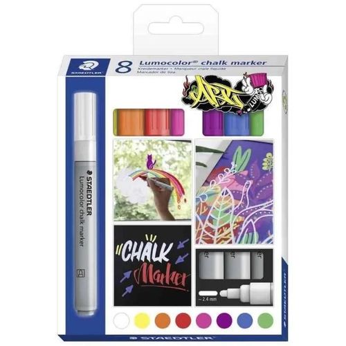 Marqueur À La Craie Chalk Marker - Staedtler - Lumocolor - Pointe Ogive - Opaque - Effaçable
