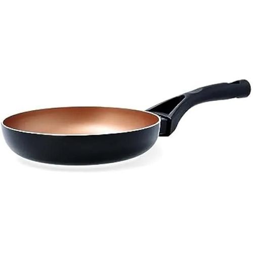 Poêle En Aluminium Pressé 20 Cm Cuivre - Pyrex - Antiadhésif - Poignée Design - Compatible Induction