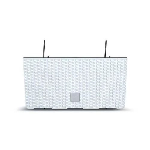 Jardinière Rectangulaire Prosperplast Rato Case W Drc400w-S449 Avec Crochet Et Insert, Couleur Blanc