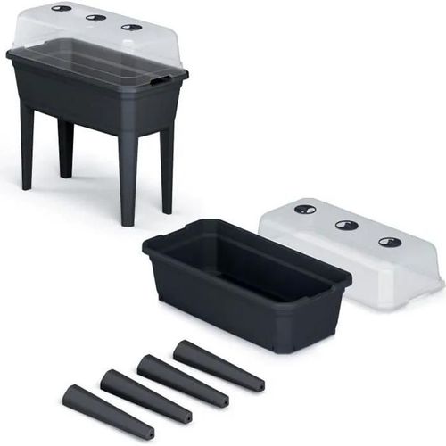 Jardinière - Prosperplast - Respana Ecoline - Plastique - Anthracite - 74,9 X 36,8 X 77,7 Cm