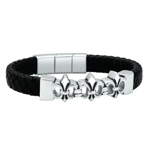 Bracelet Homme Où Femme Police Vallejo S14amv01b. Noir. Gris. Acier Inoxydable. Autre Fermoir.