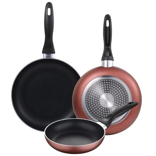 Poêles - San Ignacio - Set De 3 - Aluminium Pressé - Anti-Adhésif - Ø 16, 20, 24 Cm