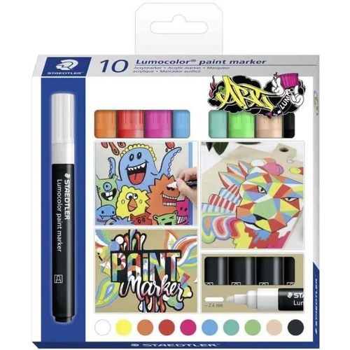 Lumocolor Marqueur Acrylique Paint Marker, Étui De 10