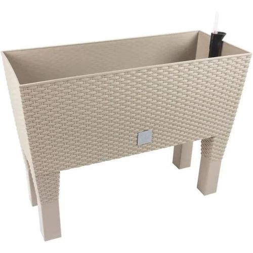 Jardinière Surélevée - Prosperplast - Mocca - 60x25x46 Cm - 30 L - Système D'arrosage Automatique