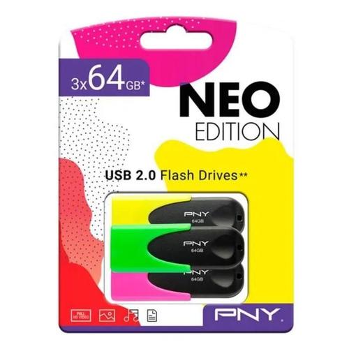 Clé USB PNY 64 GB (3 uds)