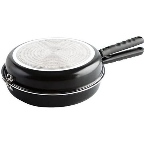 Poêle Double Pour Tortilla - Quid - Noir - Aluminium - 28 Cm - Anti-Adhésif - Fermeture De Sécurité