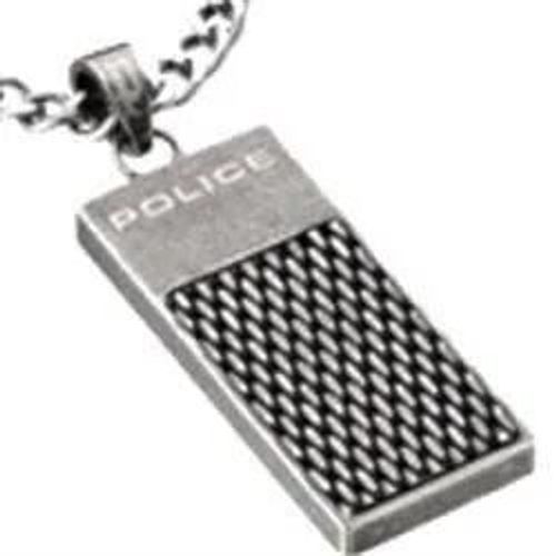 Pendentif - Police - S14afg01p - Acier - Argenté - Homme
