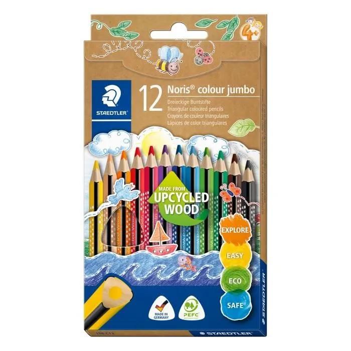 Staedtler Noris Colour Jumbo Crayons De Couleur Set De 12