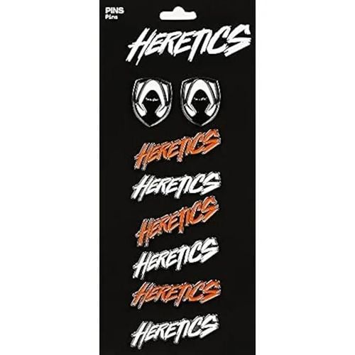 Blister De 8 Broches Team Heretics - Safta - 80 X 180 Mm - Haute Qualité - Résistance Maximale - Noir - Mixte
