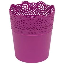Prosper Plast Dlac115 ? 235 C 11,2 X 13 Cm " Dentelle Pot De Fleurs ? Fuchsia