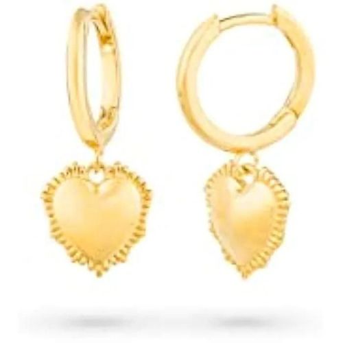 Boucles D'oreilles - Radiant - Paires De Boucles D'oreilles - Argenté - Acier Inoxydable, Cuir, Céramique